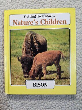 Grolier Nature's Children Bison Opossum 2 Books Laima Dingwall Hardcover Vintage
